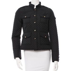 Tory Burch Black Quilted Jacket with Gold Buttons. Light weight. Size Sm 4